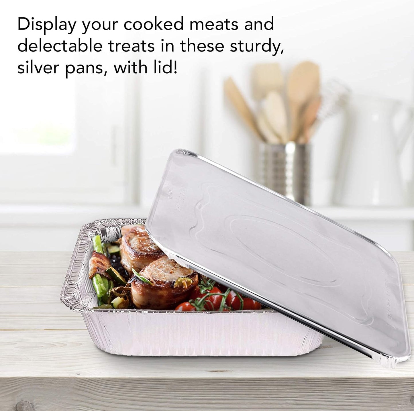 Stock Your Home Aluminum Pans 9x13 Disposable Foil Pans (30 Pack) - Half Size Steam Table Deep Trays - Tin Foil Pans Great for Cooking, Heating, Storing, Prepping Food