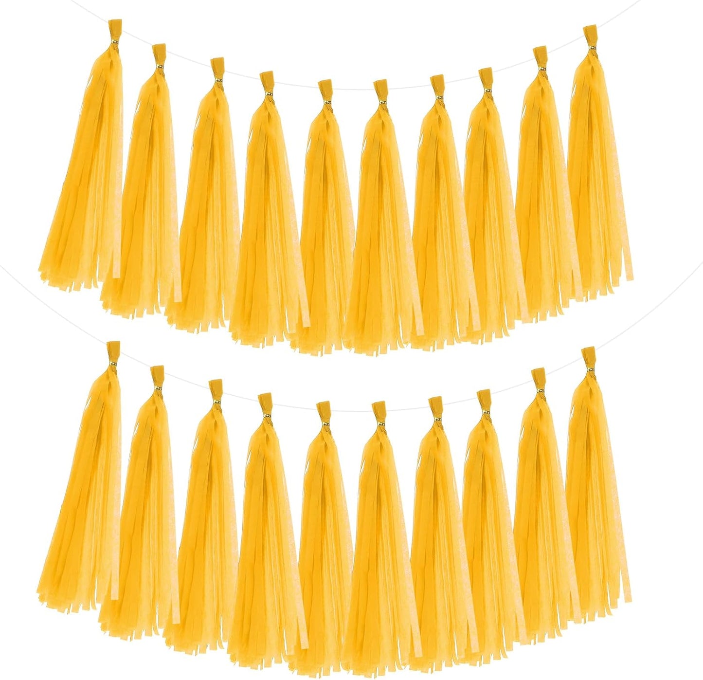 MECCANIXITY 20Pcs Tassel Garland Banner Tissue Paper for Streamers Party Decorations, Valentine's Day Birthday Decor for Women with Rope and Tie Wire (Pink, 14.6Inch)