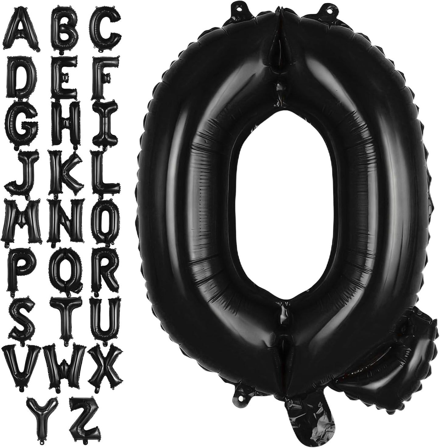 Black Letter A Balloons, 40 Inch Large Foil Letter Balloons, Custom Phrase Balloon for Birthday Party Wedding Anniversary Decoration (Black A)