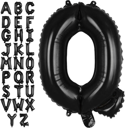 Black Letter A Balloons, 40 Inch Large Foil Letter Balloons, Custom Phrase Balloon for Birthday Party Wedding Anniversary Decoration (Black A)