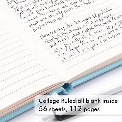 feela 6 Pack Pocket Small Notebooks Bulk, Mini Cute Memo Notepads Hardcover College Ruled Lined Journals with Pen Holder for Women Girls Office School, with 6 Black Pens, 3.5”x 5.5”, A6, Rose Pink