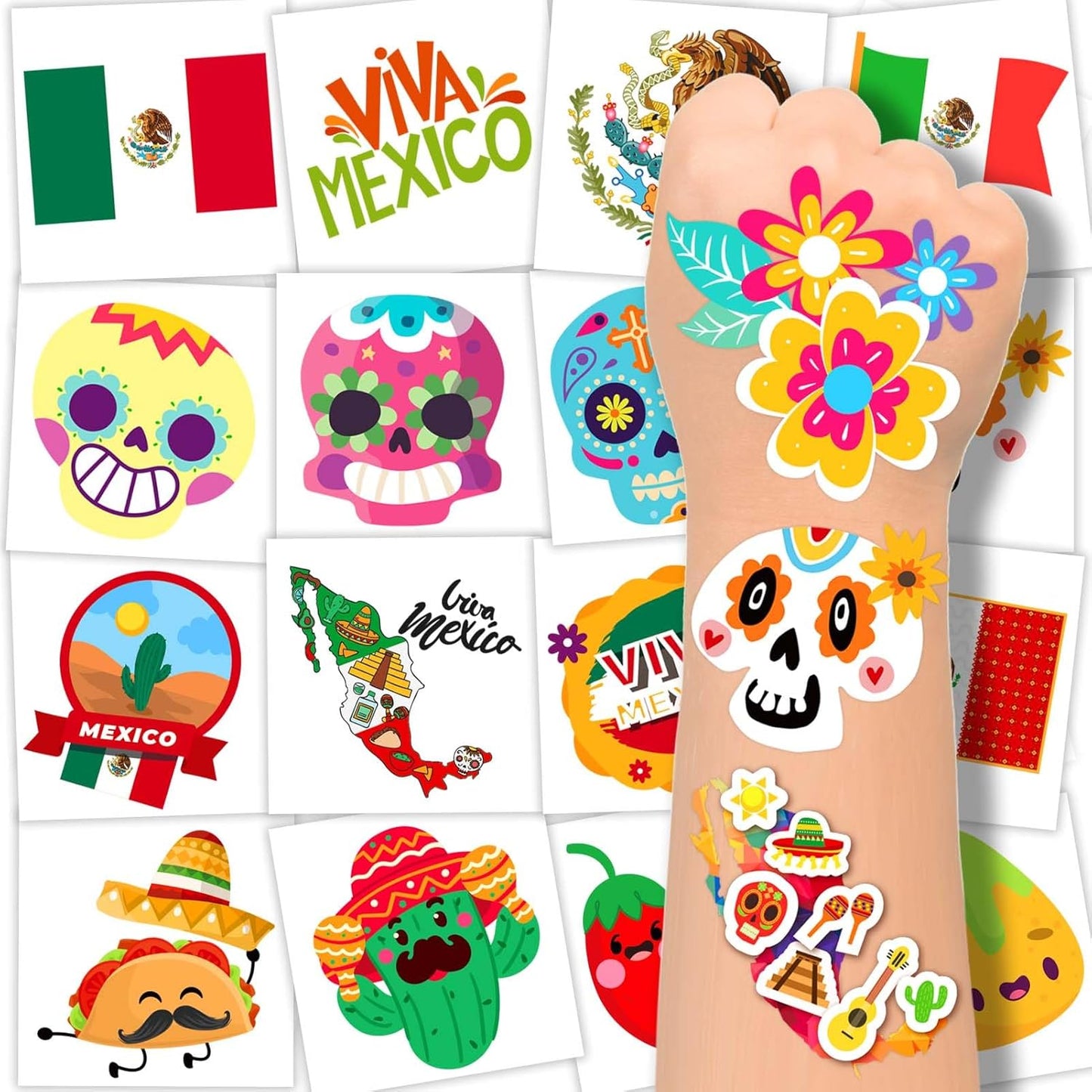 winthrop 240 Pcs Bulk Summer Temporary Tattoos for Kids, Individually Wrapped Safety Waterproof Tattoos, Best Choice for Hawaiian Luau Party Pool Beach Party Favors Classroom Matching Game, 60 Designs