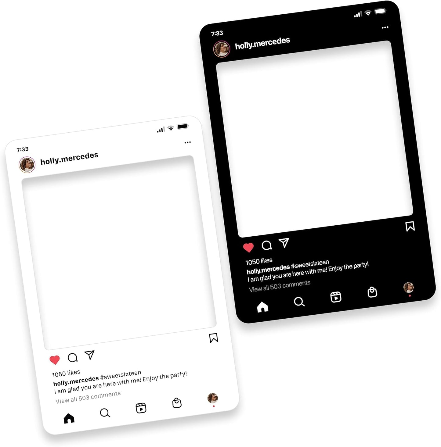 SPEEDYORDERS Social Media Photo Booth Prop - Custom Instagram Photo Booth Frame - Customized Insta Giant Selfie Frame - IG Frame For Fun Social Media Posts