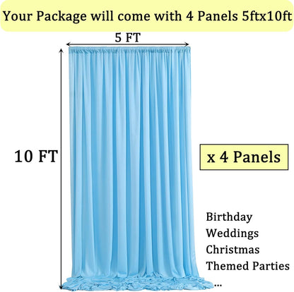 10ftx10ft Black Backdrop Curtains for Weddings Parties, Wrinkle Free 2 Panels Silky Polyester Photo Backdrop Drapes Back Drop Cloth Drapery for Birthday Mother'sDay Photography Background