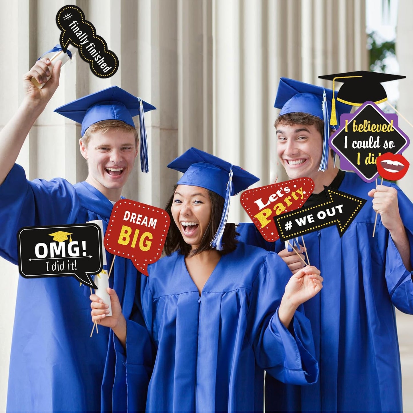 36pcs Graduation Photo Booth Props, Grad Photo Props, Graduation Decorations Class of 2026, 2026 Photo Booth Props Set for Graduation Party Favors Supplies Decorations, 2026 Grad Party Pose Signs