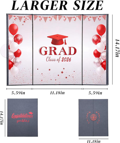 Green Graduation Party Decorations Class of 2026 - Extra Large 22" x 14" Graduation Guest Book to Sign Signature Board for Graduation Gifts Congrats Grad Party Favors Supplies Decor Keepsake