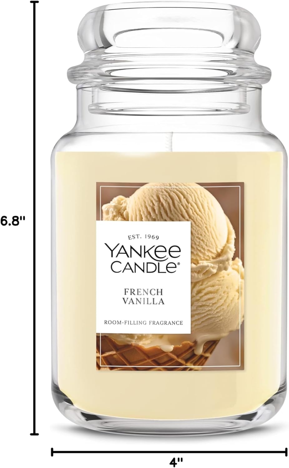 Yankee Candle Vanilla Cupcake, Scented Candle, 22oz Large Jar with up to 150 Hour Burn Time, Giftable, Birthdays