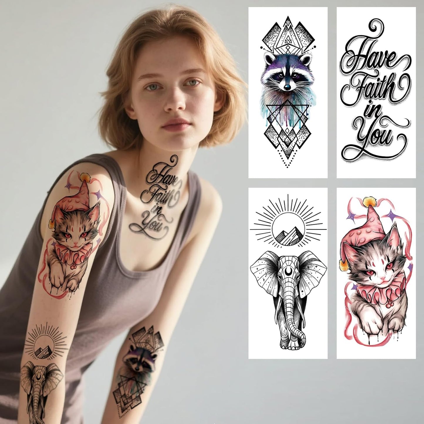 252+ PCS Glow Unicorn Princess Temporary Tattoo for Kids, 36 Sheets Rainbow Castle Candy Star Prince Fake Tattoos Sticker for Girls Boys, Luminous Birthday Magic Fairy Theme Party Favors Decoration