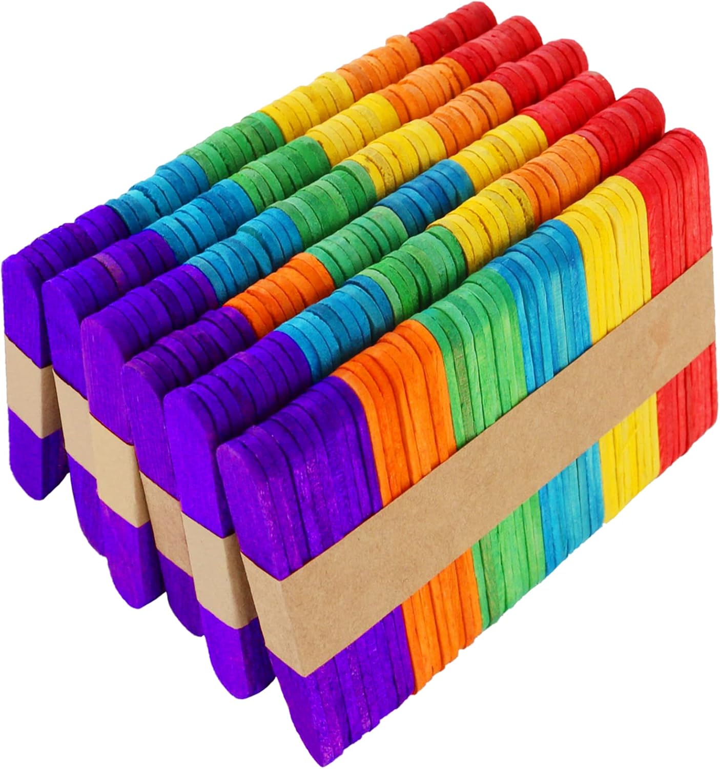 WISYOK 450PCS 2.5 inch Craft Sticks, Wood Popsicle Sticks, Craft Sticks for Home and School Crafts, Ideal for Arts and Handwork