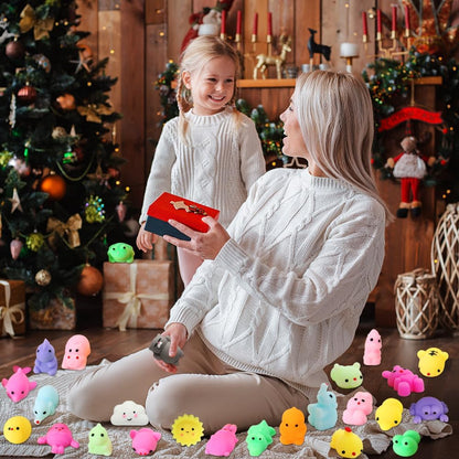 80pcs Mochi Squishy Toys, Mini Kawaii Squishy Fidget Toys Bundles Squishies Party Favors for Kids Gift for Easter Basket Stuffers Egg Fillers Birthday Classroom Prize Pinata Christmas Stocking