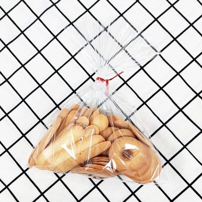 XLSFPY 100PCS Clear Cellophane Bags, 5x7 Small Treat Bags with Ties, Cake Pop Bags, Candy Bags, Goodie Bags, Rice Crispy Treat Bags, Clear Bags for Favors Birthday Party (5'' x 7'')