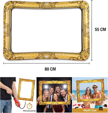 HENBRANDT Inflatable Photo Frame with Gold Additive 60 x 80 cm Black