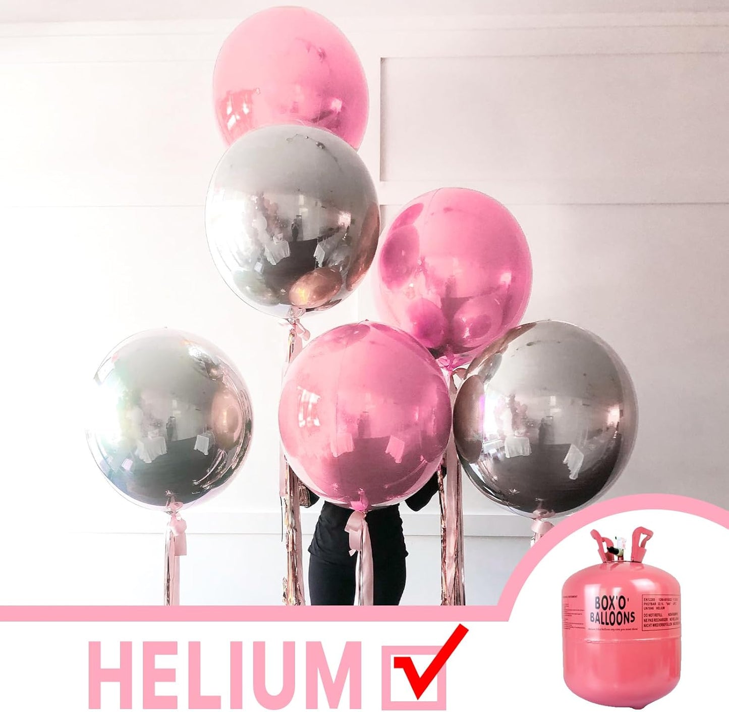 PartyWoo Metallic Gold Foil Balloons 20pcs Different Sizes Pack of 22 15 10 Inch Large Round Foil 4D Inflatable Mirror Ball Mylar Balloons for Graduation Birthday Baby Shower Party Decorations