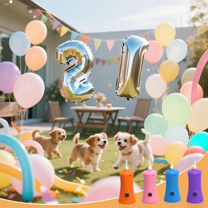 Balloon Pump Electric Balloon Pump Air Balloon Pump Balloon Blower Machine Portable Long Animal Blower Machine Blue/Orange/Pink/Purple Electric Balloon Pump Inflator for Party/Wedding/Birthday Decor