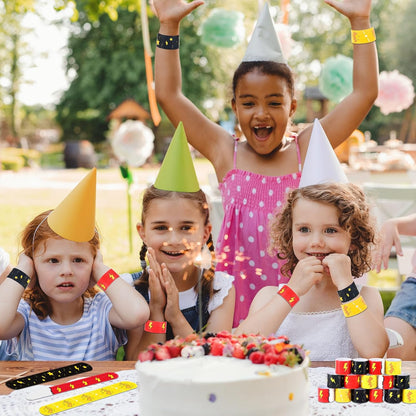 Cartoon Animation Slap Wristband, 24 Pack - Birthday Party Supplies, Cartoon Theme Bracelets Goodie Bag Fillers for Birthday & Theme Parties