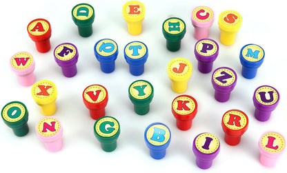 LUCKYBIRD Self-Inking Stamps for Kids - Heart Toy Stamp Set, Funny Plastic Stamps, 26 Count