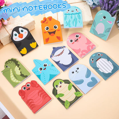 Maxdot 48 Pcs Farm Animals Mini Notebooks Bulk Party Favors Gift Small Cute Pocket Notepads with 20 Sheets, Gifts for Birthday, Back to School Party Classroom Prizes Gift