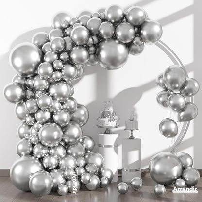 Amandir 153pcs White Sand Balloons Arch Garland Kit Different Sizes 18 12 10 5 Inch Cream Beige Sand White Latex Balloon for Birthday Boho Neutral Baby Shower Wedding Anniversary Party Decorations