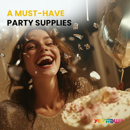 Confetti Cannon Party Poppers Gold,(6 pack) YESHOW Confetti Shooters Blaster for Birthday Graduation Wedding Christmas New Year’s Eve and Valentine's Day Any Celebrations