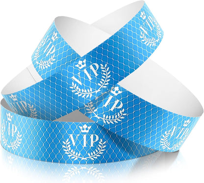 Jadive 500 Pieces Paper Wristbands VIP Plastic Waterproof Party Identification Wristbands Party Bracelets for Events Amusement Parks, Club, Concerts, Fairs, Festivals and Events(Black, Gold)