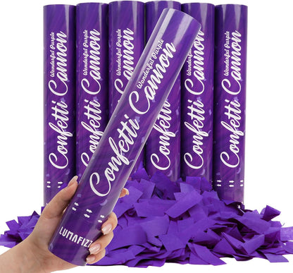 12 Inch Confetti Biodegradable [6 Pack] Confetti Cannons | Multicolor Confetti Poppers for Wedding,Birthday PartyChristmas Eve and New Year Give a Gift