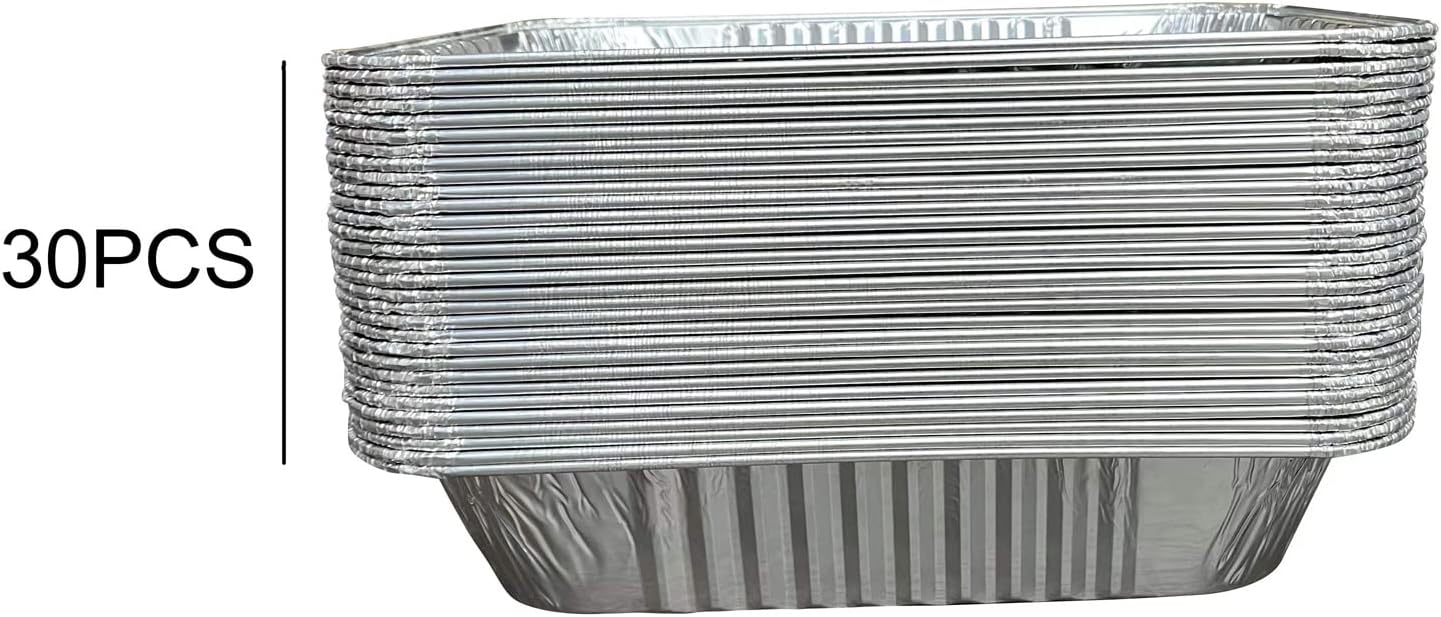 Waytiffer Aluminum Pans 9x13 Disposable Foil Pans (10 Pack) Half Size Deep Steam Table Pans Extra Thick for Baking, Cooking, Roasting, Heating, Serving & Lining Steam-Table Trays