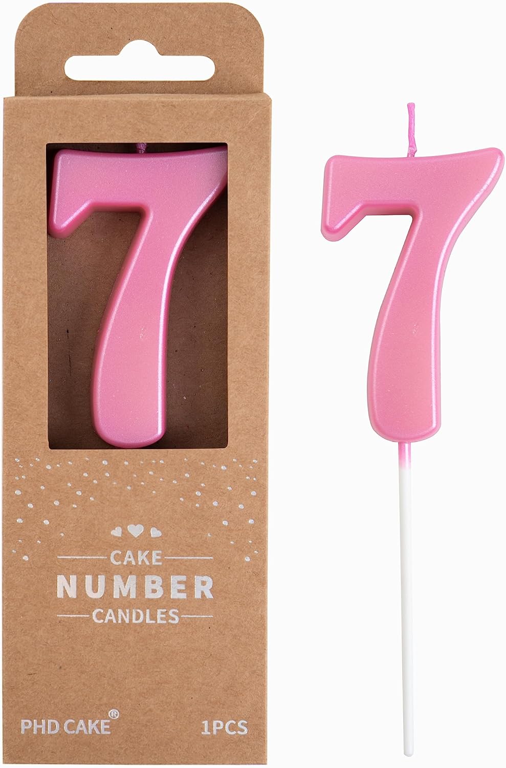 PHD CAKE 2.76 Inch Modern Gold 2 Number Birthday Candles, Gold Number Candles, Cake Number Candles, Party Celebration