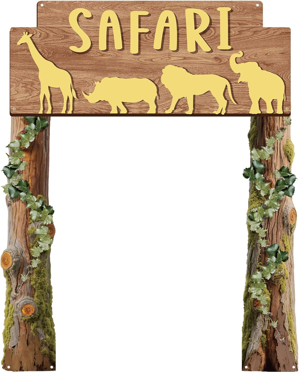 Peryiter 3 Pcs Camping Themed Party Decorations Banner Welcome Porch Sign with 1 Double Sided Tape for Summer Camp Birthday Hawaii Baby Shower Themed Party Activity Decor door (Forest Style)