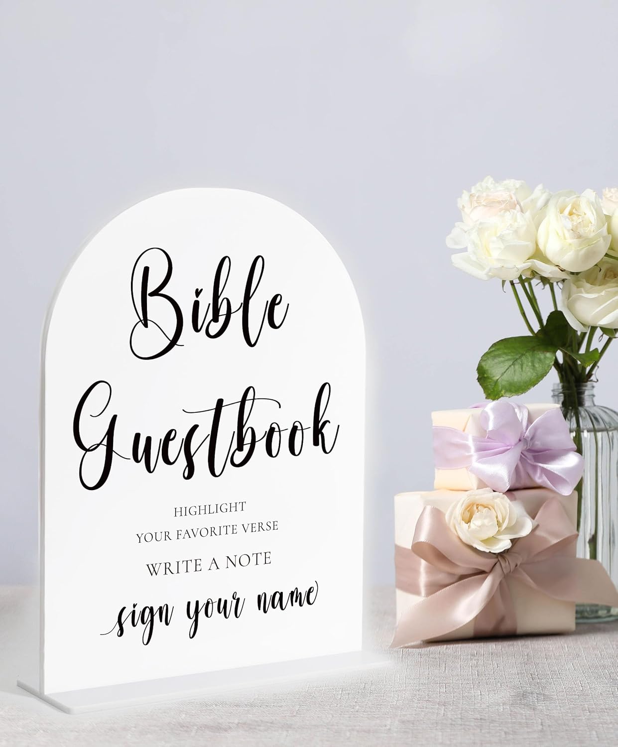 Audio Guest Book Sign, White Arch Acrylic Wedding Sign, Audio Guest Book Wedding Phone, Bridal Shower Decor, Engagement Party Decor, Centerpiece Table Decorations Party for Bride and Groom-14