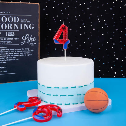 PHD CAKE 2.76 Inch Number 3 Spider Birthday Candles, Spider Cartoon Themed Number Candles, Cake Number Candles, Party Celebration
