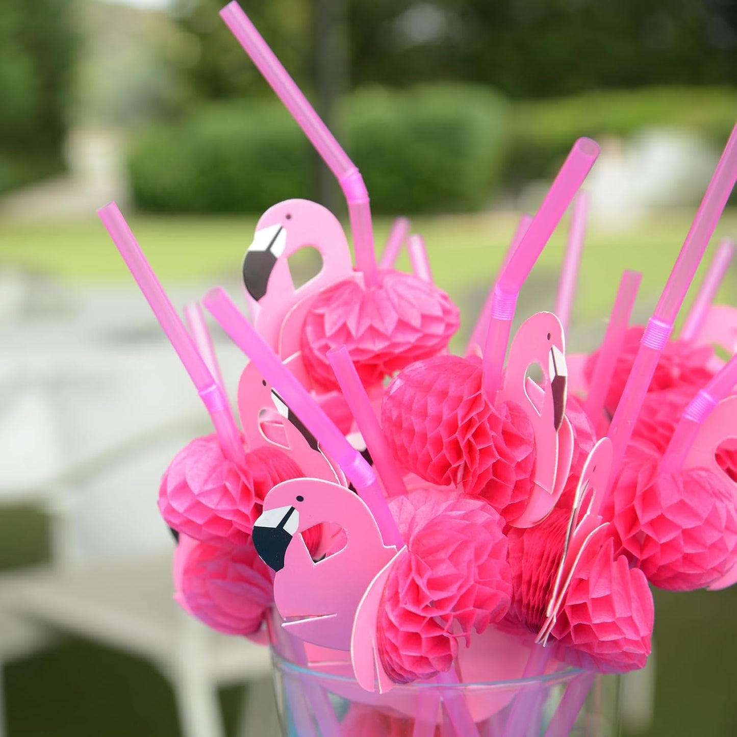 ALINK 50 Umbrella Parasol Drinking Straws, Hawaiian Beach Cocktail Luau Party Decorations Supplies