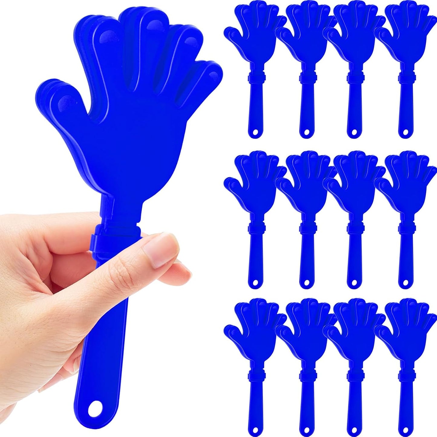 12 Pcs Hand Clappers Noisemakers 7.5 Inch Clappers Noisemakers Plastic Hand Clappers for Birthdays Game Football Sporting Events Cheers Supplies Dance Basketball Football Noisemakers(Yellow)