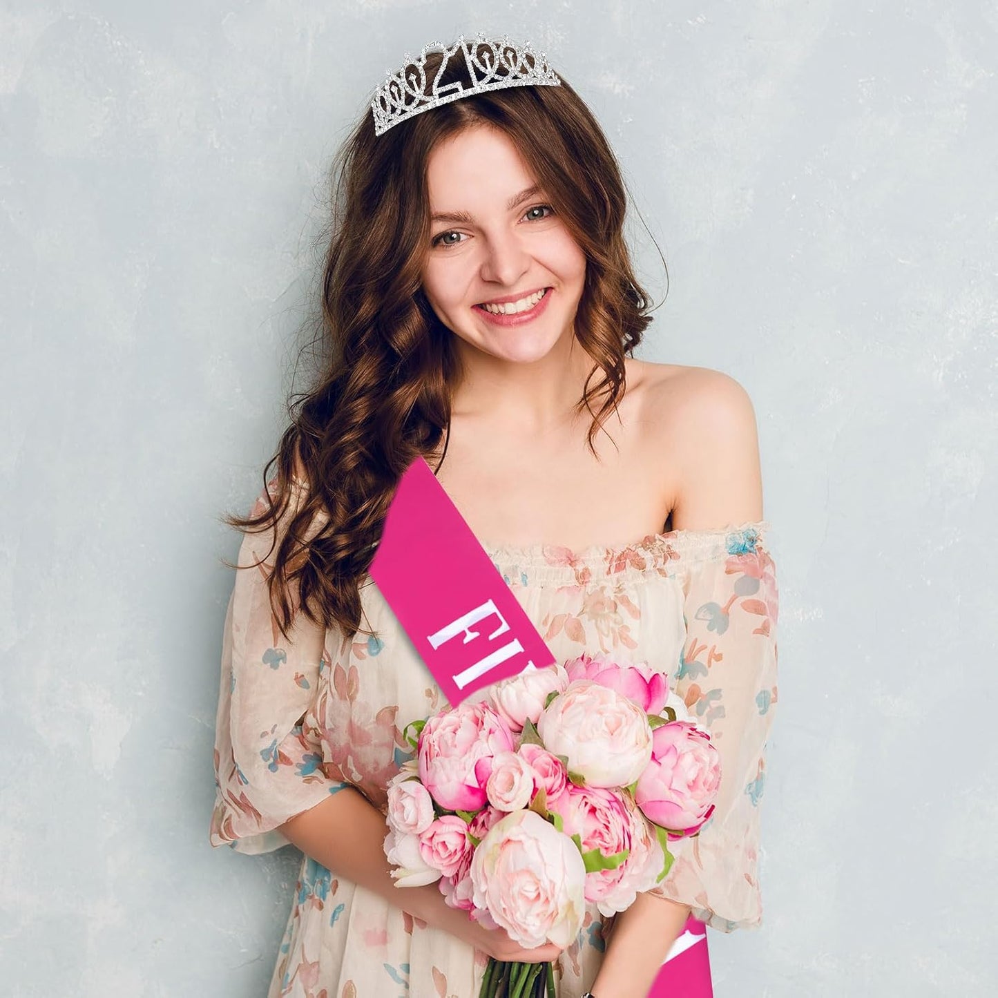 CAVETEE Silver Birthday Crown for Girls Birthday Decorations Birthday Gifts for Women and Girls