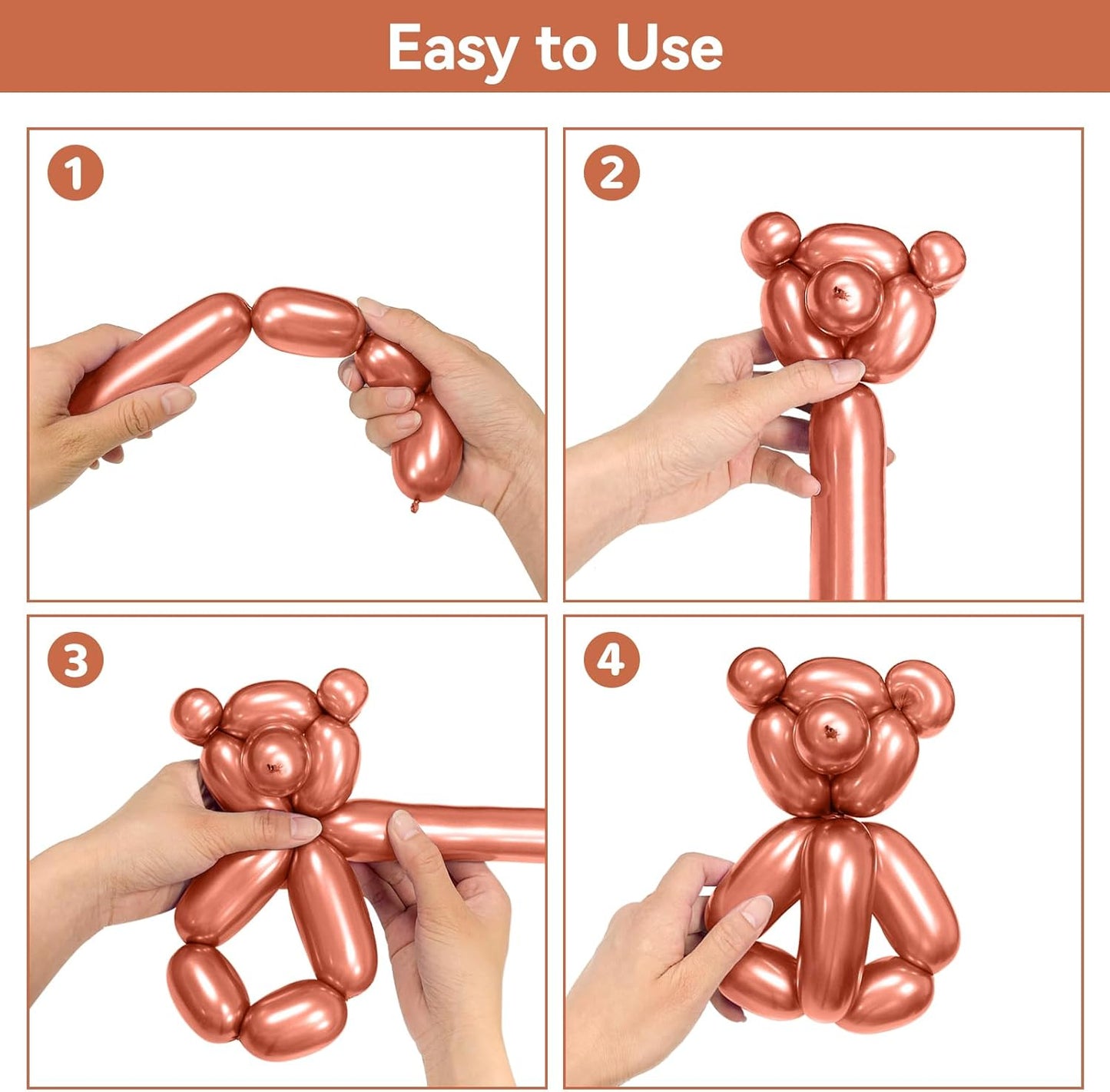 260 Balloons Clear, Thickening Long Balloons for Tying Arch, Twisting Latex Animals Magic Modeling Skinny Birthday Balloon for Kid‘s Party Wedding Decoartion Supply 100pcs