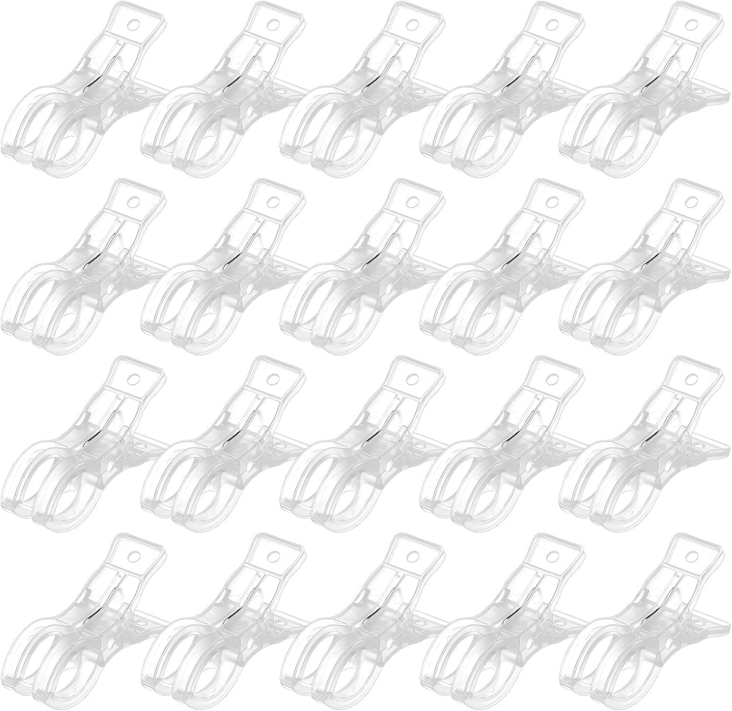 LemonRoad 10 Pack Large Balloon Arch Clips Plastic Transparent Backdrop Spring Clamps 3.5 Inch Heavy Duty Clip for Balloon Arch Kit Birthday Decoration Crafts Woodworking Photography Studios (Clear)