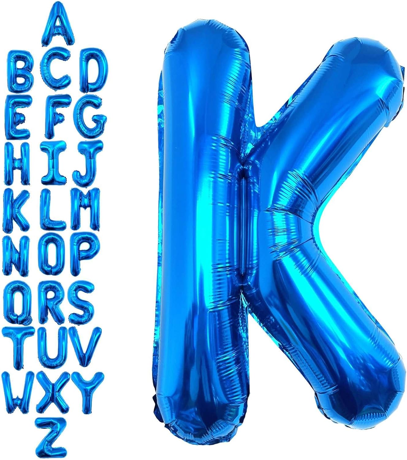 40 Inch Blue Letter A Balloons, DIY Phrase Foil Alphabet Letter A Balloons DIY Word A Banner for Birthday Anniversary Celebration Graduation Party Supplies Decoration