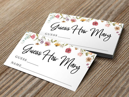 Printed Party Baby Shower Games for Girl – 4 Games and Activities for 30 Guests, Includes Bingo, Price is Right, Mommy or Daddy Trivia, and Storybook Title Guessing, Wildflower Baby in Bloom Design