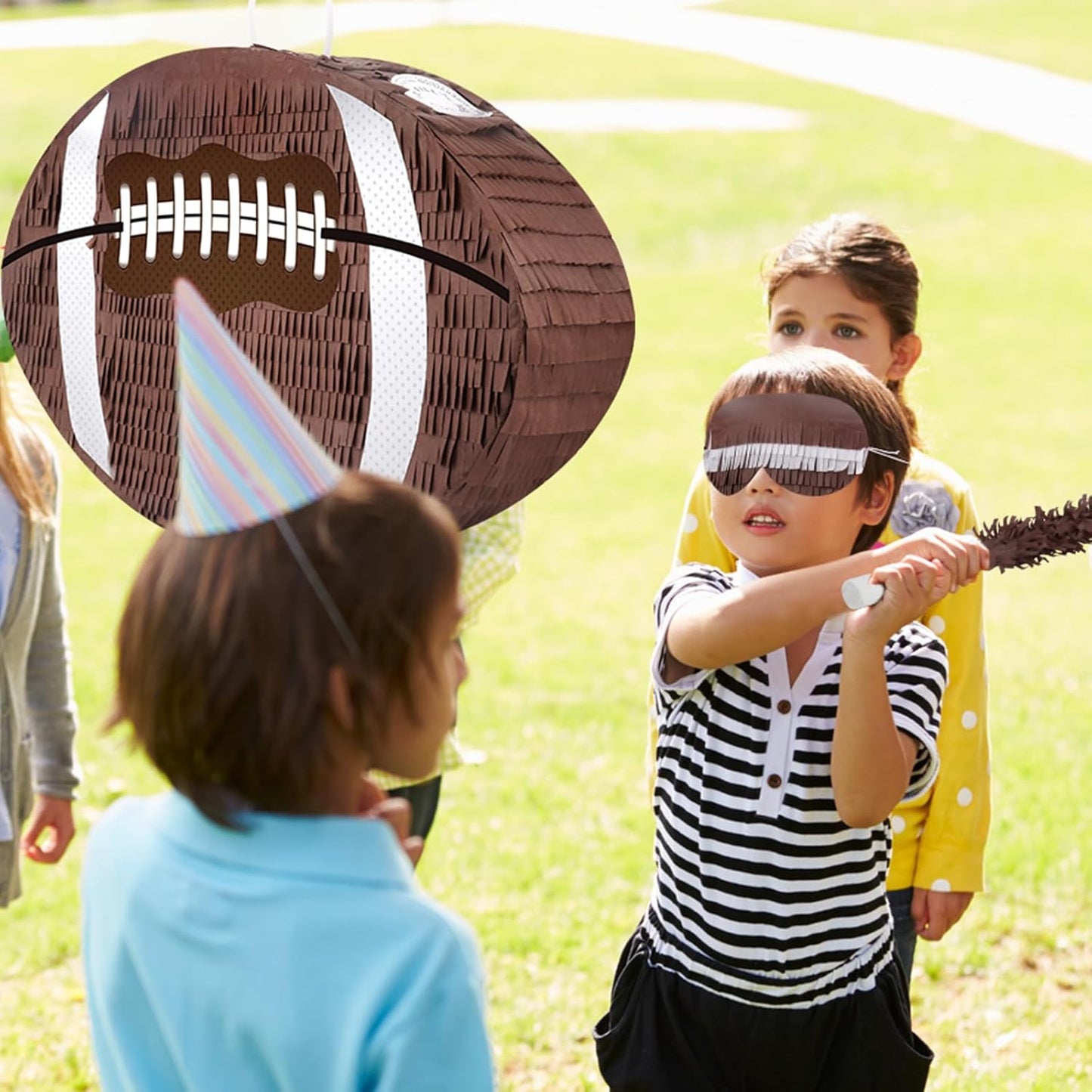 Hooqict Mexican Pinata with Blindfold and Bat Stick Party Pinata for Fiesta Carnival Cinco de Mayo Decorations Kids Adults Mexican Party Games Birthday Party Supplies