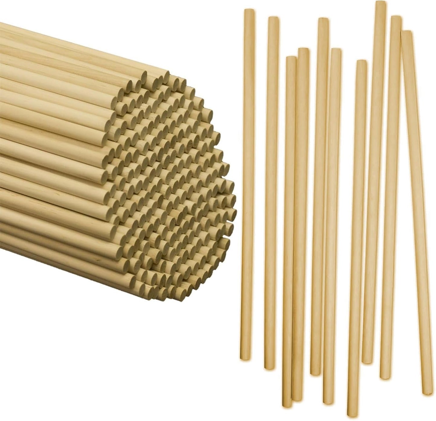 Perfect Stix - WED120-50 Wooden Lollipops and Cake Dowel Rod, 1/4" Diameter x 12" Length (Pack of 50)