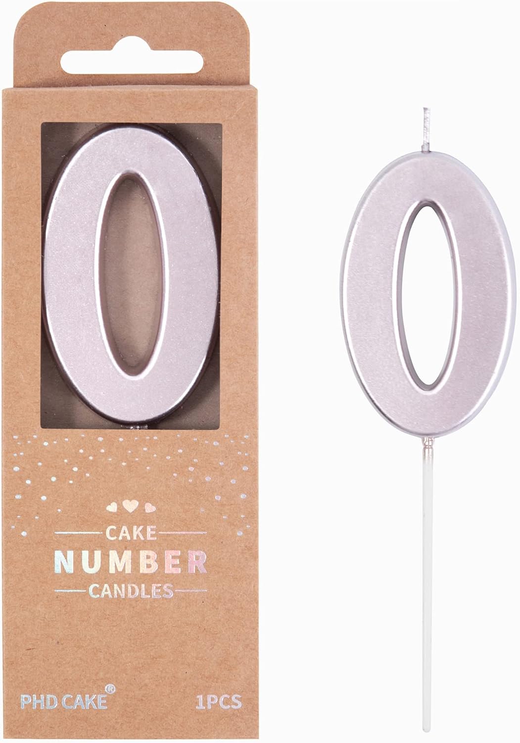 PHD CAKE 2.76 Inch Modern Gold 2 Number Birthday Candles, Gold Number Candles, Cake Number Candles, Party Celebration