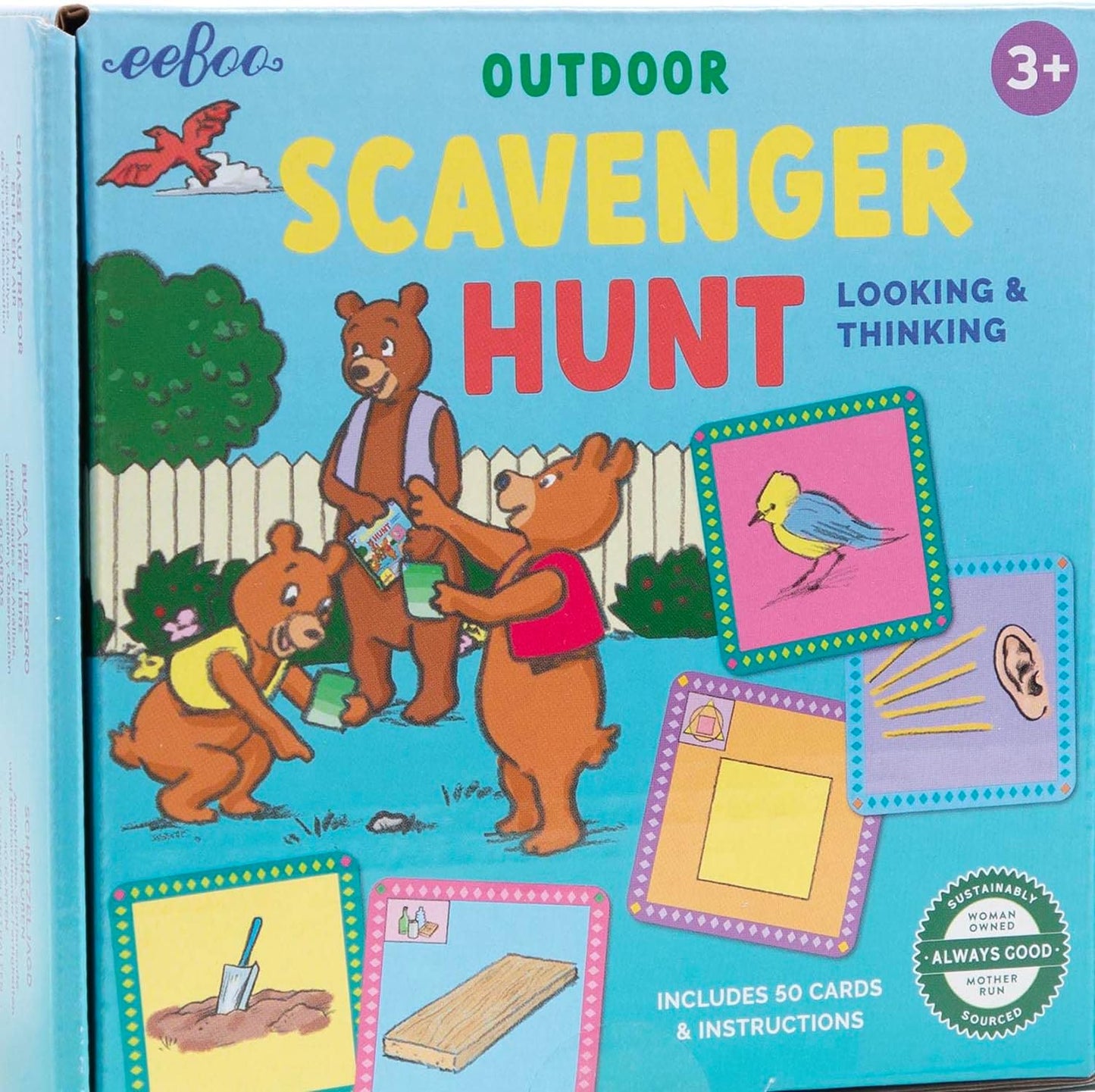 eeBoo Scavenger Hunt Indoors Game, a Finding Game that develops observational and Analytical Skills, Includes 50 Cards & Instructions, for Ages 3 and up