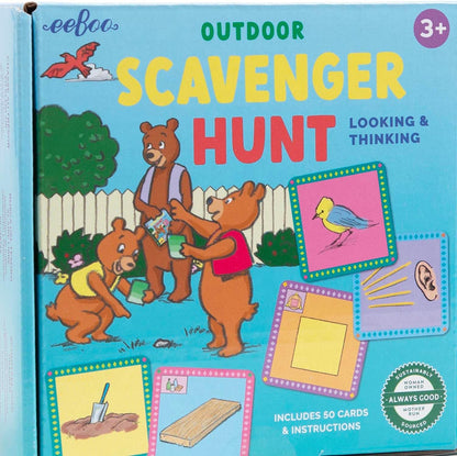eeBoo Scavenger Hunt Indoors Game, a Finding Game that develops observational and Analytical Skills, Includes 50 Cards & Instructions, for Ages 3 and up