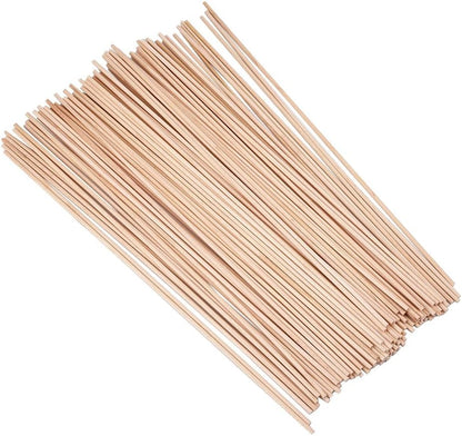 eBoot 100 Pack 1/8 x 12 Inch Unfinished Natural Wooden Craft Dowel Rods Sticks for Crafting and DIY