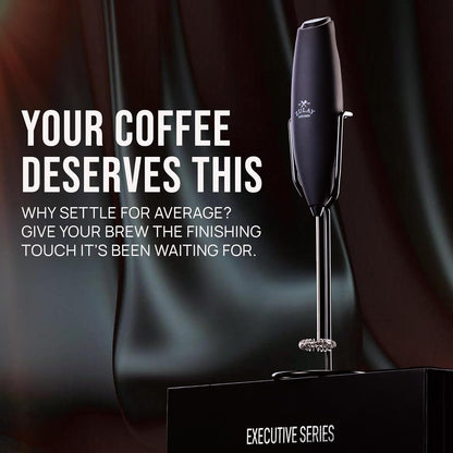 Zulay Kitchen Powerful Milk Frother Wand With Duracell Batteries - Ultra Fast Handheld Drink Mixer - Electric Whisk Foam Maker for Coffee, Lattes, Cappuccino & Matcha - Z1 Motor - Black - Colors A