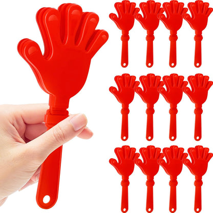 12 Pcs Hand Clappers Noisemakers 7.5 Inch Clappers Noisemakers Plastic Hand Clappers for Birthdays Game Football Sporting Events Cheers Supplies Dance Basketball Football Noisemakers(Yellow)
