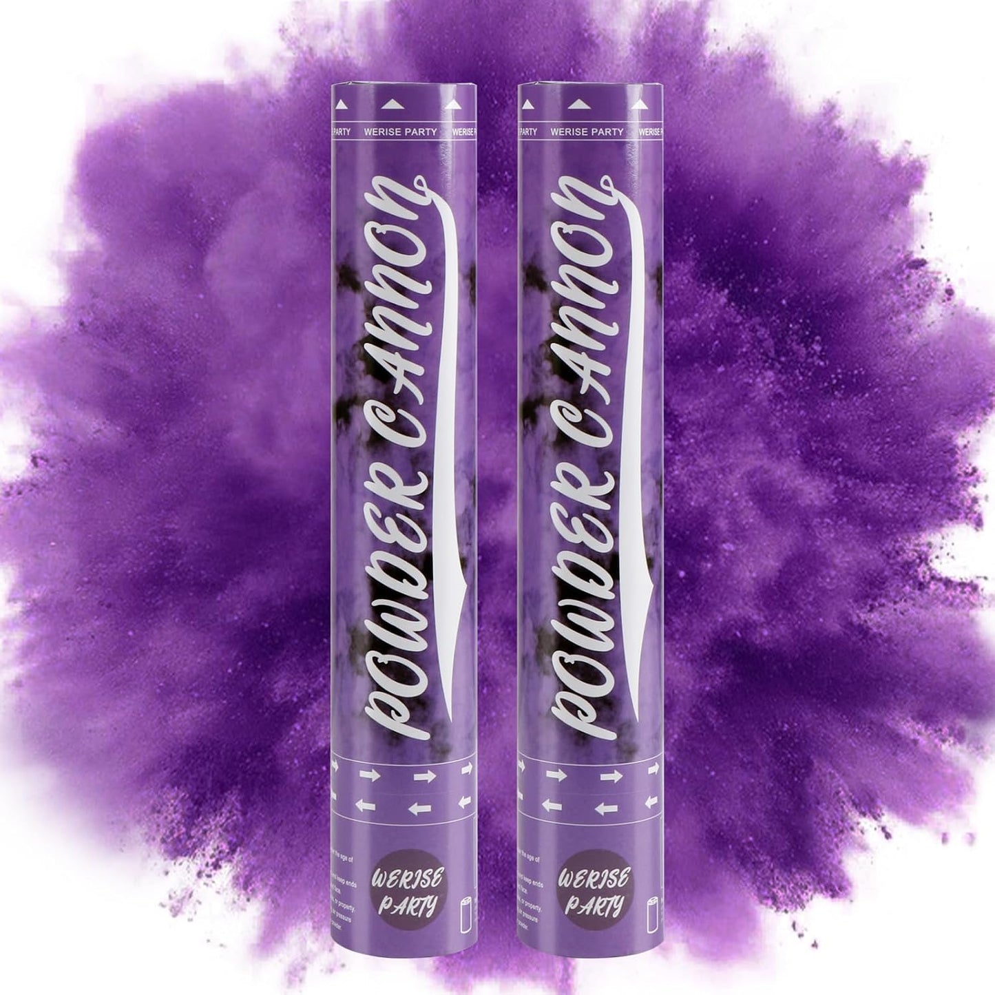 Red Powder Cannon Poppers, WERISE Party Biodegradable Smoke Poppers Cannon 12 Inch Powder Poppers for Birthday Party Valentines Day and Graduation 2 Pack