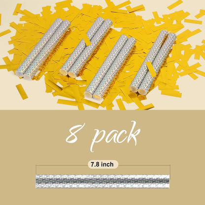 BATTIFE 10Pack Colorful Confetti Wands, Confetti Shoot Poppers, Tissue Paper Flick Flutter Sticks for Wedding Celebrations, Anniversary, Birthday Parties, Multi-color 7.8inch
