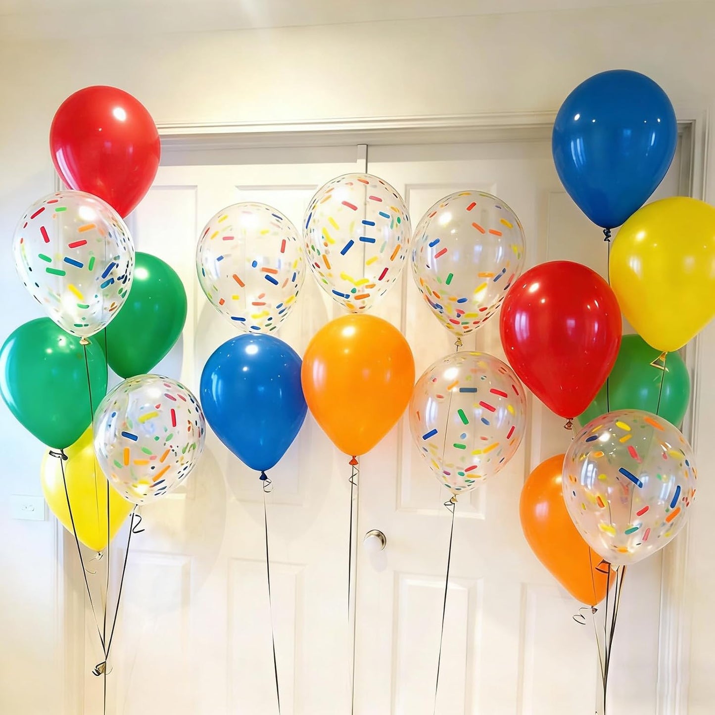 Silver Confetti Balloons 12 inch, Clear Latex Balloon 50pcs Party Balloons for Wedding Bridal Shower Engagement Graduation Birthday Party Decorations