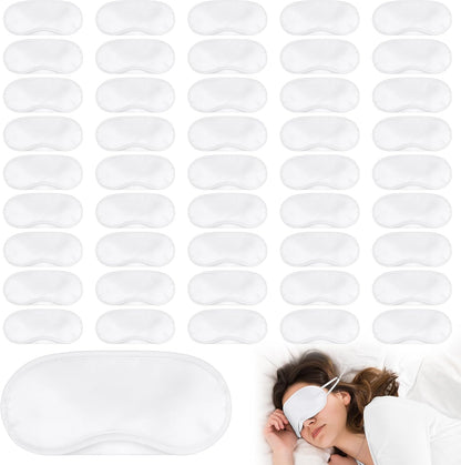 Aneco 50 Pieces Blindfold Eye Mask Shade Cover with Nose Pad and Adjustable Strap for Travel Sleep or Party Supplies