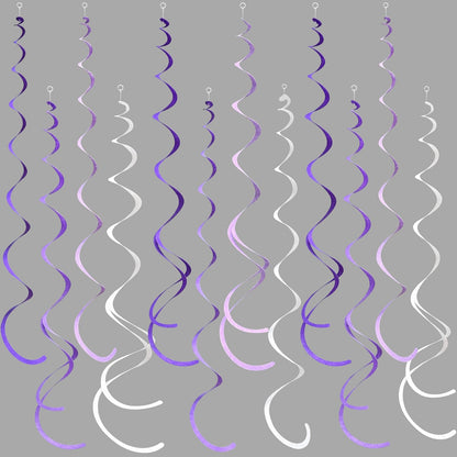 36 Pcs Blue Hanging Swirl Decorations Ombre Royal Blue White Felt Swirl Streamer Spiral Ceiling Garland for Birthday Wedding Baby Shower Graduation Under The Sea Nautical Ahoy Achor Party Supplies